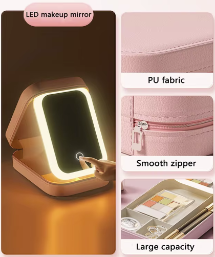 Travel LED Cosmetic Organizer